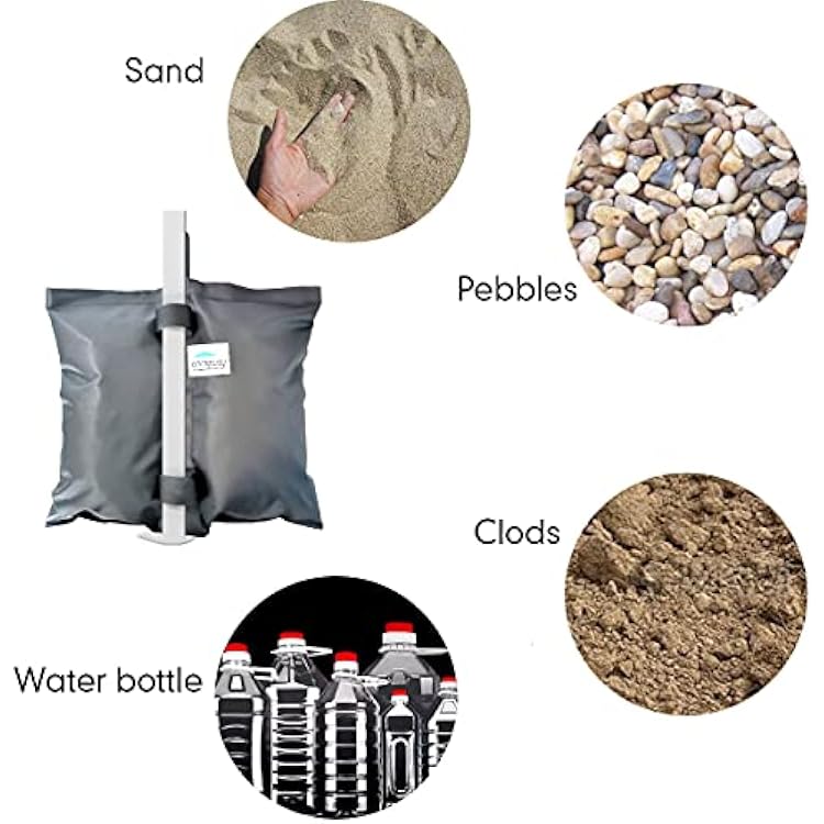 Ontheway Sand Bags for Canopy Tent, Heavy Duty Weights Sandbags, 4pcs-Pack (Grey)