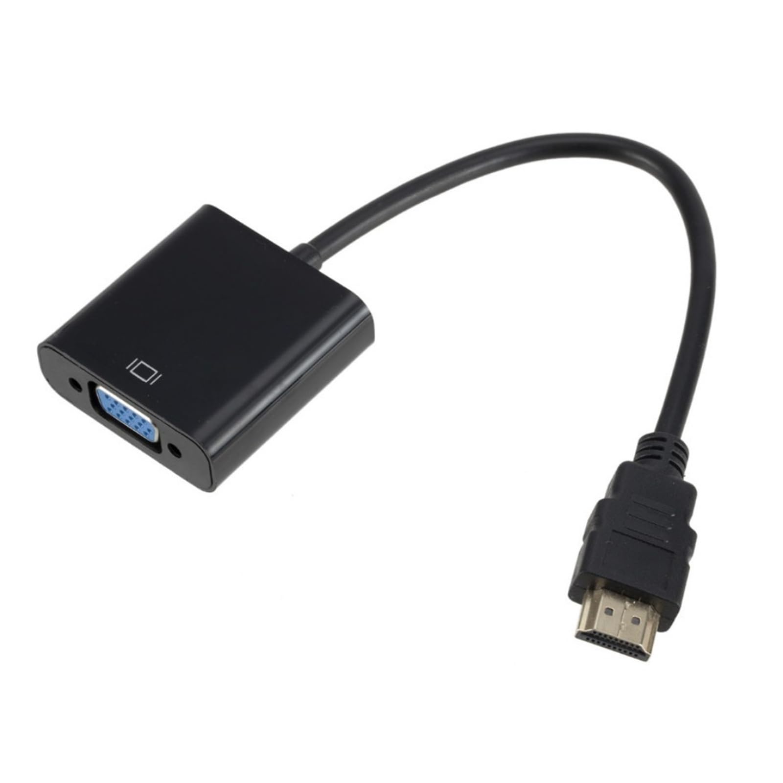 Adaptador HDMI a VGA 1080P chapado en oro para ordenador portátil PC proyector (blanco)