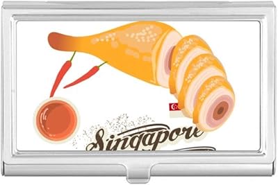 Traditional Singapore Hainanese Chicken Business Card Holder Case Pocket Box Wallet