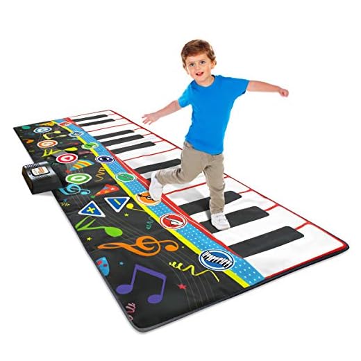 Little Performer Jumbo Floor Piano Mat for Kids - 70” Inches Wide, 24 Keys - 4 Play Modes, 8 Instrument Sounds – Floor Piano for Kids and Toddlers Ages 3 +