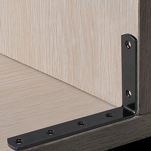 Dayree 4pcs 5''L x 3''H Shelf Brackets Thicken Iron L Wall Bracket for Wall Hanging Furniture Connector Industrial Decorative with Free Screw Accessories