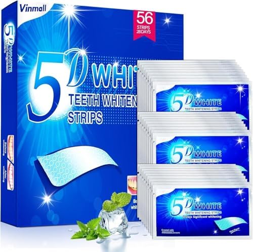 Zahnaufhellungsstreifen Bleaching Zähne White Stripes Zähne, 56 Whitening Stripes - 28 Whitening-Sitzungen, sicher für Zahnschmelz, Zahnbleaching Stripes White zähne Bleaching zähn