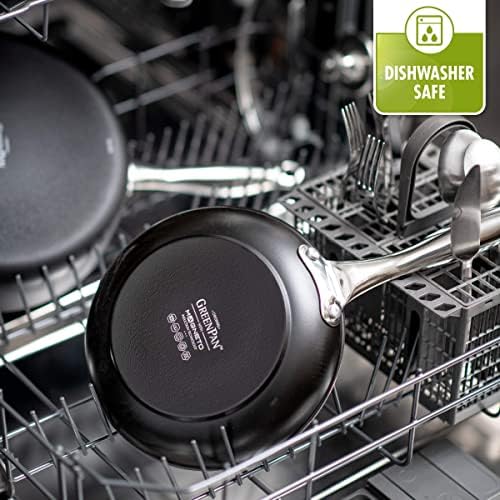 GreenPan Frying Pan, Non Stick, Toxin Free Ceramic Pan - Induction & Oven Safe Cookware - 20 cm, Black