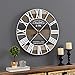 FirsTime & Co.Â® Gray Maritime Farmhouse Planks Clock, American Crafted, Gray, 24 x 2 x 24 ,