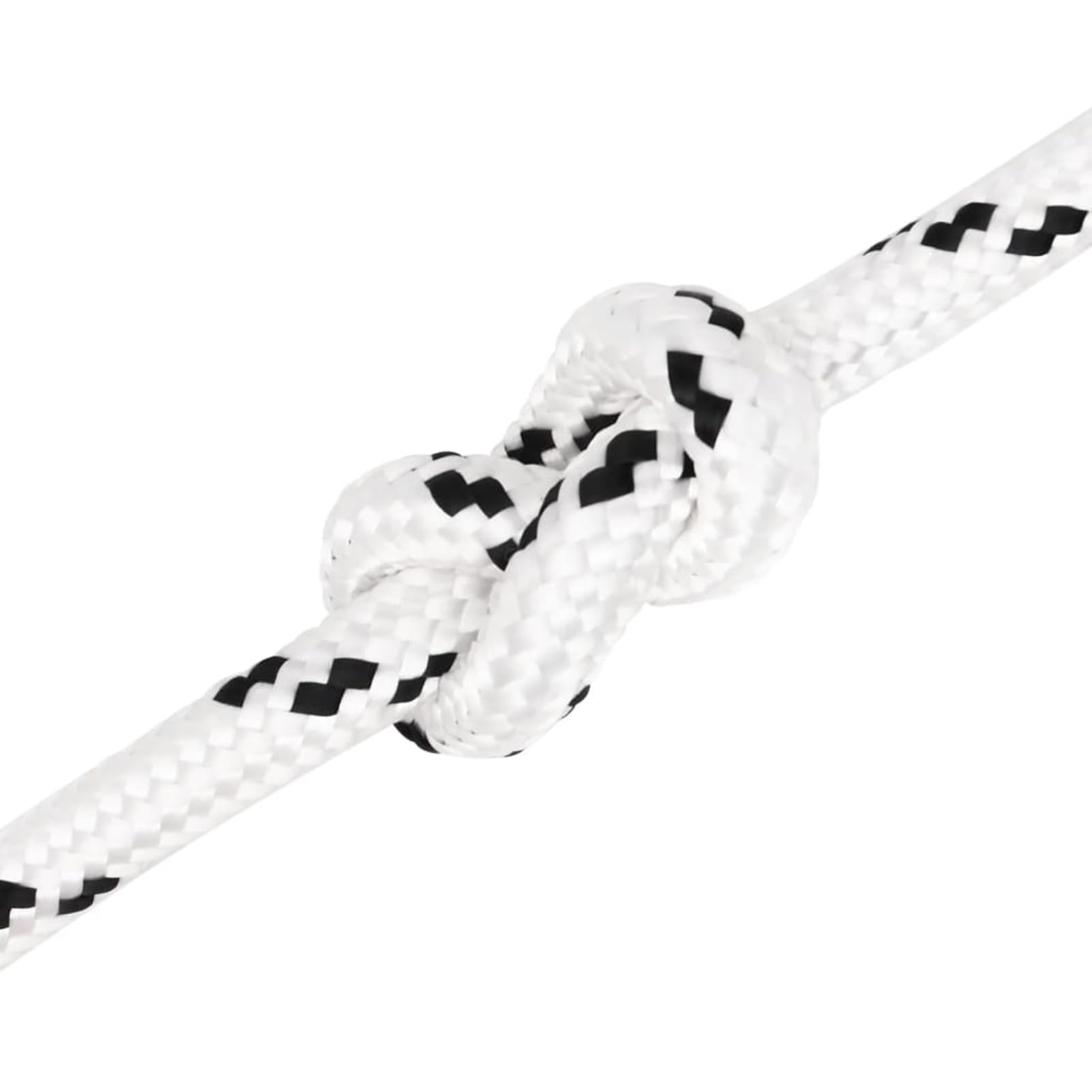 BaraSh Corda Intrecciata per Barca Bianca 14 mm x 25 m Poliestere,Corda Intrecciata,Accessori Ferramenta Corde,Fili e Catene Cavi e Funi-152779
