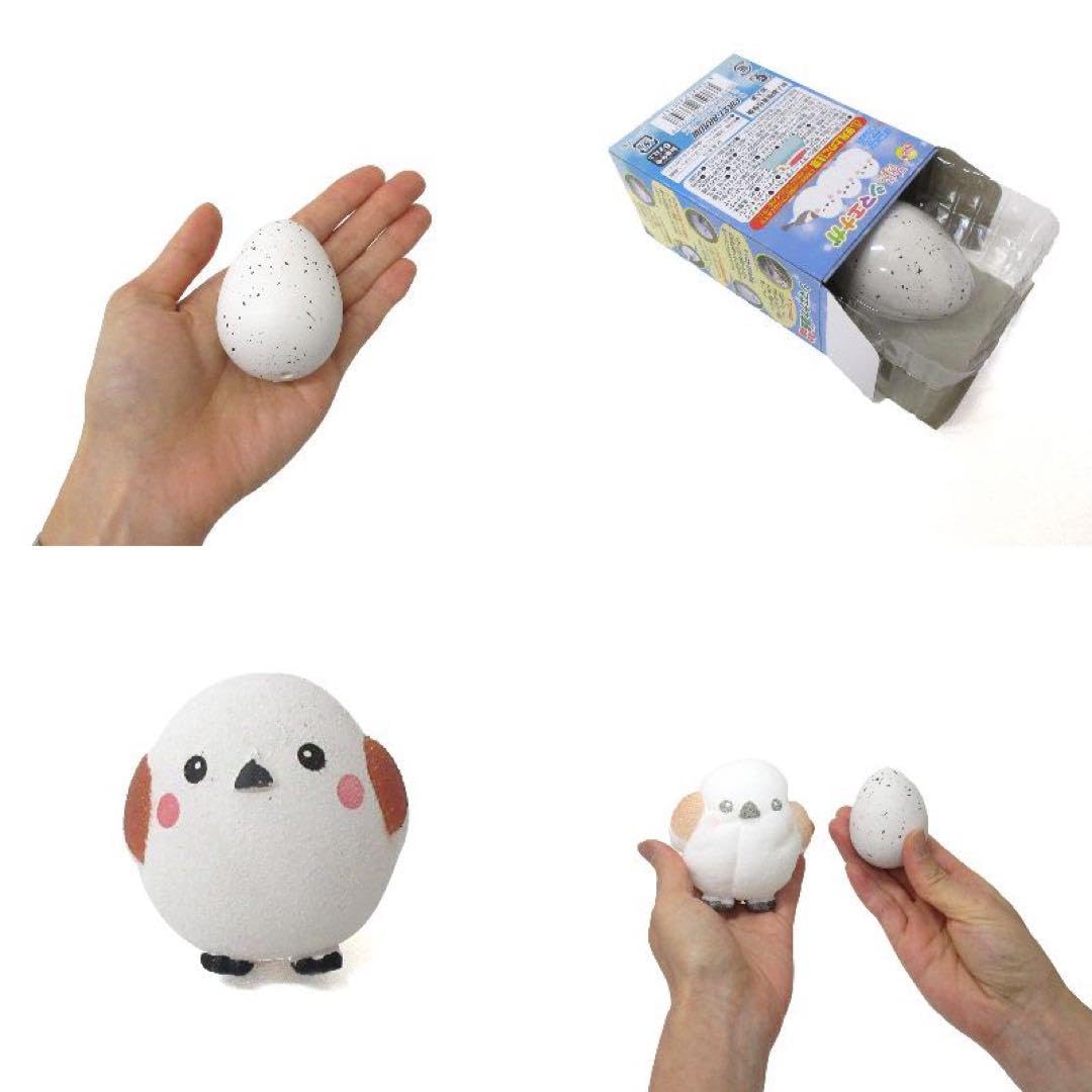 シマエナガ 食品サンプル 卵焼き トマト ブロッコリー 小鳥 置物 小物入れ 雑貨卸、雑貨仕入れ（【Decole】ニホンノコトリ スズメ