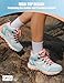 R CORD Girls Hiking Boots Kids Hiking Boots Outdoor Walking Tennis Boots Waterproof Non Slip Fashion Sneakers BluePeach 12 Little kid