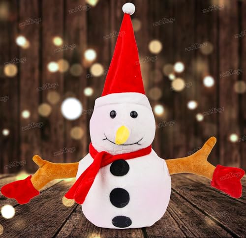 Image of Zest 4 Toyz Christmas Santa Snowman Plush Toy Santa Claus Stuffed Doll Animal Christmas Decoration Set Xmas Home Party Favors Decor for Boy Girl (Size 25cm) Pack of 1