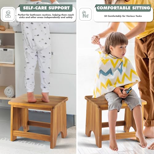Fanatu FANA13I Wooden Step Stool, 13'' Heavy Duty Step Stool thumb #5