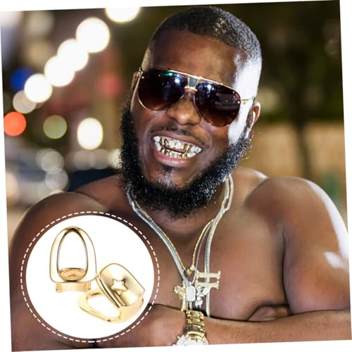 4 piezas tapas de dientes estilo Hip Hop chapado miniatura 6