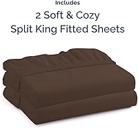 Vista 622 de King Fitted Bed Sheet - Bottom Single Fitted Sheet Only - Ultra-Soft Hotel Luxury Bedding w/ 8-16 Inch Deep Pockets - Breathable, Cooling & Wrinkle