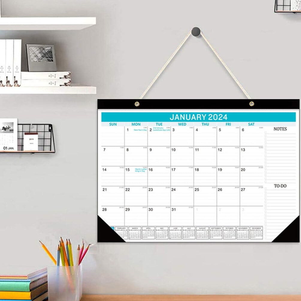 NUOBESTY 1 Set 2024-2025 Wall Calendar Jan. 2024 - Jun. 2025 18 Months Hanging Wall Calendar Monthly Calendar Planner for Home Office - Image 2