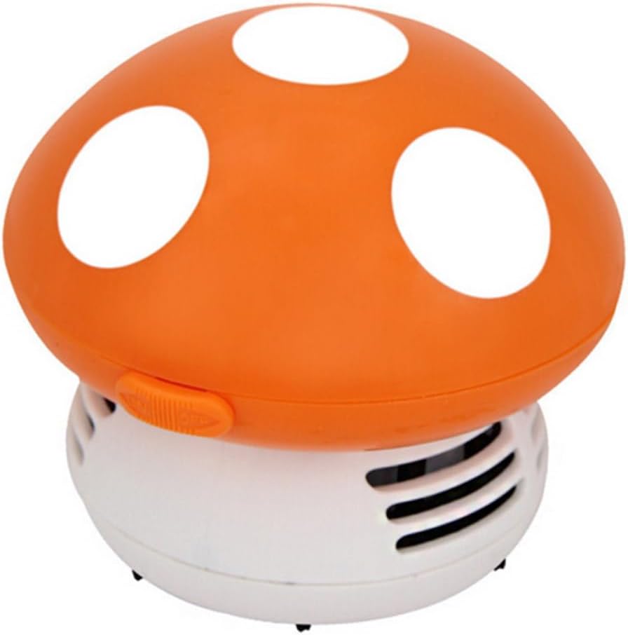 STOBAZA Mini Vacuum Cleaner Mushroom Shape Cordless Low Noise Portable for Kitchen Desk Countertop