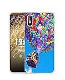 Sunrive Kompatibel mit BQ Aquaris X/X Pro Hülle Silikon, Transparent Handyhülle Schutzhülle Etui Hülle (Q Ballon)+Gratis Universal Eingabestift MEHRWEG