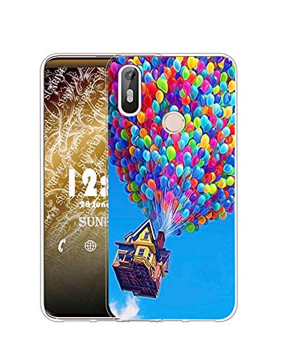 Sunrive Kompatibel mit BQ Aquaris X/X Pro Hülle Silikon, Transparent Handyhülle Schutzhülle Etui Hülle (Q Ballon)+Gratis Universal Eingabestift MEHRWEG