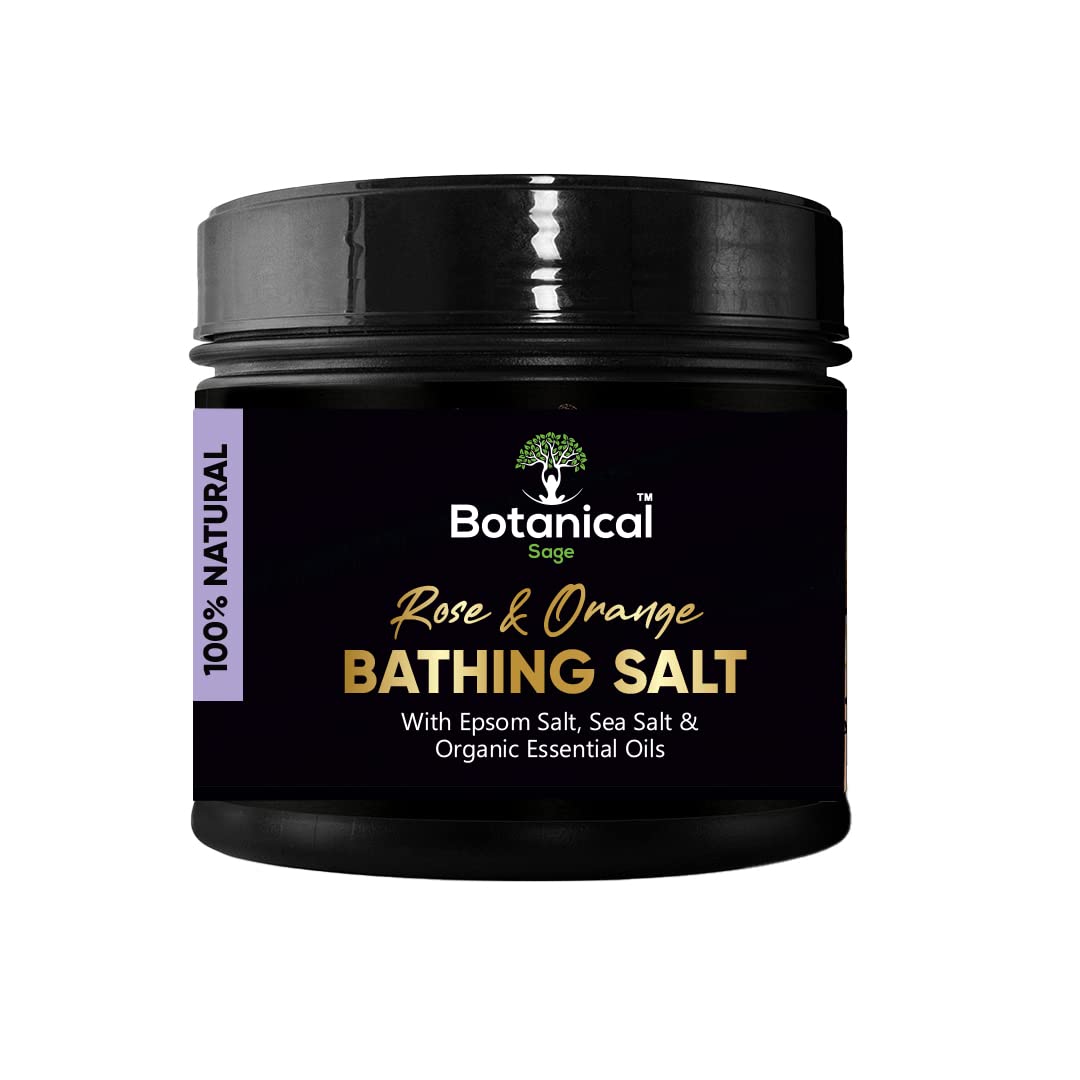 LEANBEING Botanical Sage- Rose Orange Bathing Salt 500G For Body & Foot Spa | Calming, Relaxing, Aromatherapy | Infused With Essential Oils-image-14