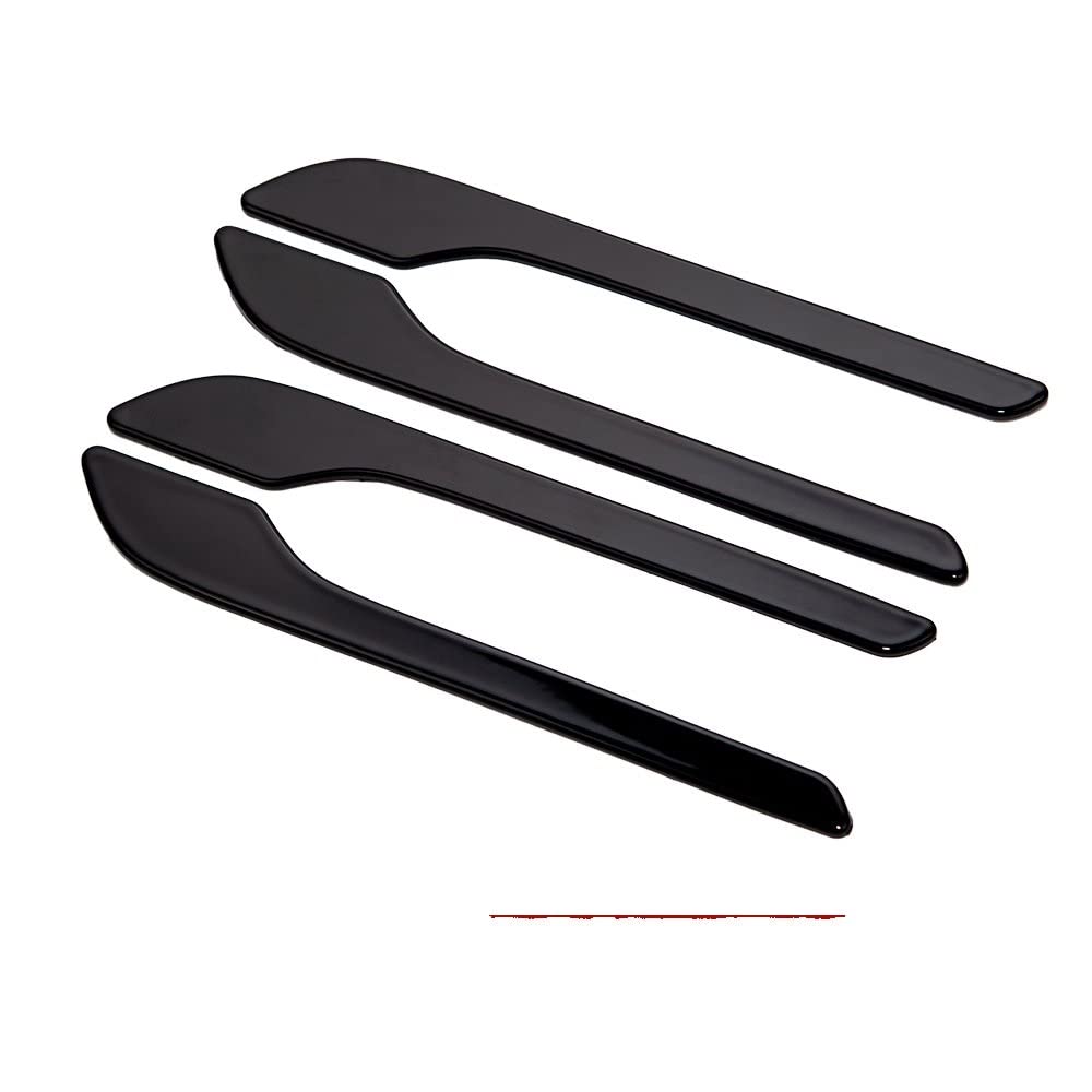 Rinkteea One Color Exterior Car Door Handle For Model 3 2021 Y Accessories Door Cover Paste Carbon Fiber Abs Three 4Pcs/Set Car Handle(Glossy Black-Abs)