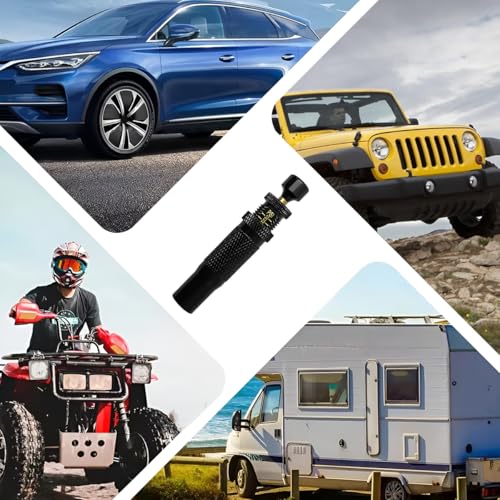 Image of Bittwee Adjustable Auto-Stop Tire Deflator Valve Kit, 4PCS 10-30 PSI Offroad Air Down Tyre Tool with Storage Pouch & Valve Cap, Car Wheel Deflation Accessories, Universal Fit