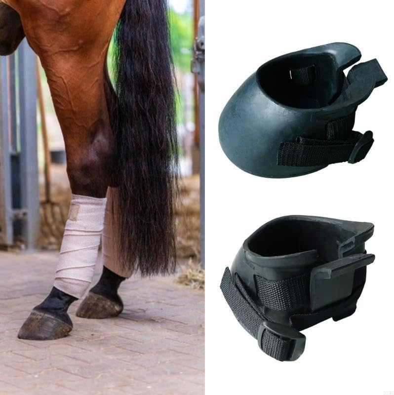 Horse Hoof Boots, Over Reach Protective Design: Flexible Wrap Structure - 1 Pair | Hoof Coverage | Training Riding Stable Use