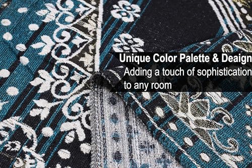 Image of ErraTex Hand Woven Cotton Carpet Multicolor Durable Lightweight Durrie Persian Style Rug for Living Room Bedroom Hallway Aladin Design 5x7 Feet (Carpet 4)