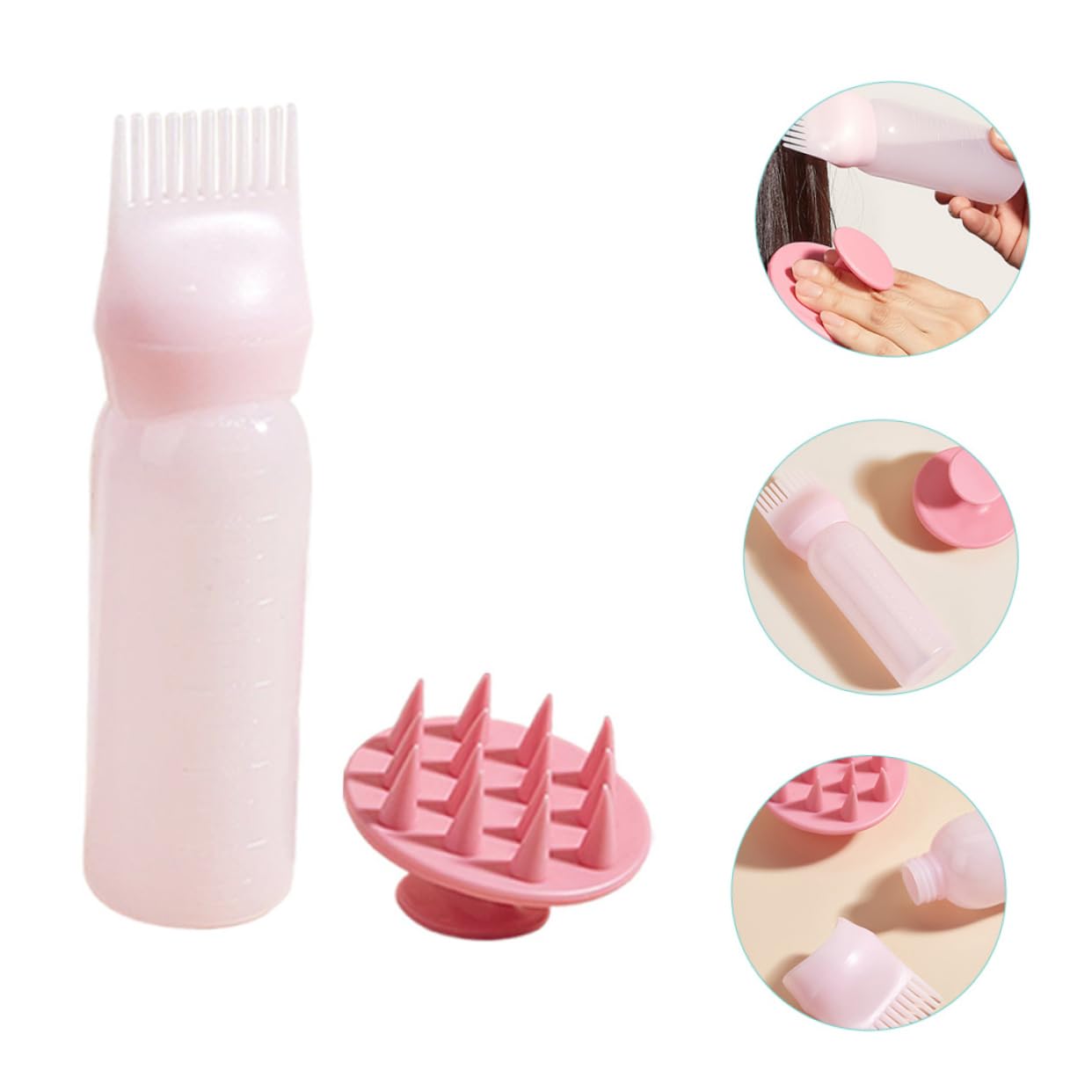 Housoutil 6sets Bottiglie Applicatore Per Colorazione Con Pettine Massaggiatore Bottiglie Per Colorare Oiling e Shampoo Facile Da Usare Per Fai Da Te e Parrucchieri