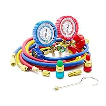 Raomdityat 1PC Diagnostic Manifold Gauge Kit Ideal for R134A, R12, R22, R502 Refrigerants 5FT