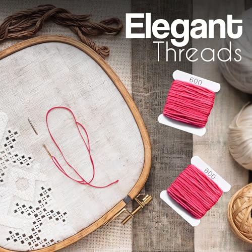 Image of Embroidery Floss Kit and Refills - Cotton Threads - DMC Color Coding for Cross Stitch, String Crafts, Friendship Bracelets