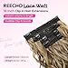 REECHO Curly Hair Extensions, 4PCS 16 inch Clip in Hair Extensions Lace Weft Short Curly Hair Extension Clip Ins Invisible Natural Hairpieces for Women, Light Brown with Blonde Highlights