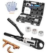 CHANHYD Hydraulic Copper Tube Fittings 1/2, 3/4, 1" Press Crimping Tool Kit Pex Pipe Crimper Pres...