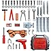JOYIN 55 Pieces Workbench Tools Bench Toy Playset Kids Tool Work Shop Toy with Realistic Construction Tool and Accessories for Construction Workshop, Tool Bench Pretend Play
