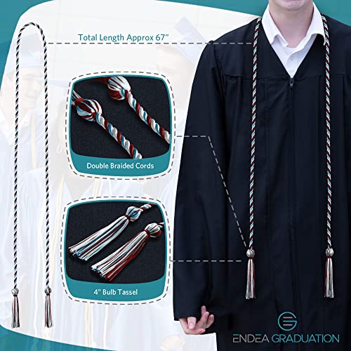 Image of Endea Graduation Single Honor Cord Three-Color (Red /Light Blue /White)