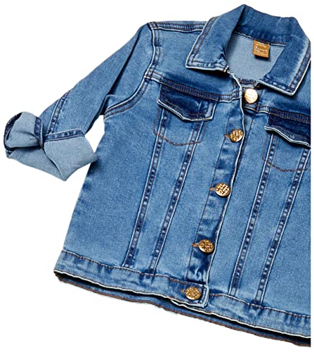 Jaqueta Jeans Infantil Up Baby Meninas, Azul, 06