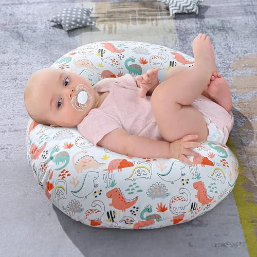 Image of Proliva Feeding Pillow for New Born Baby with Detachable Cover Breast Feeding, Maternity Nursing Pillow for Breastfeeding Set of Support for Baby Feeding Pillow Mom Home (Duck Organe-K1)