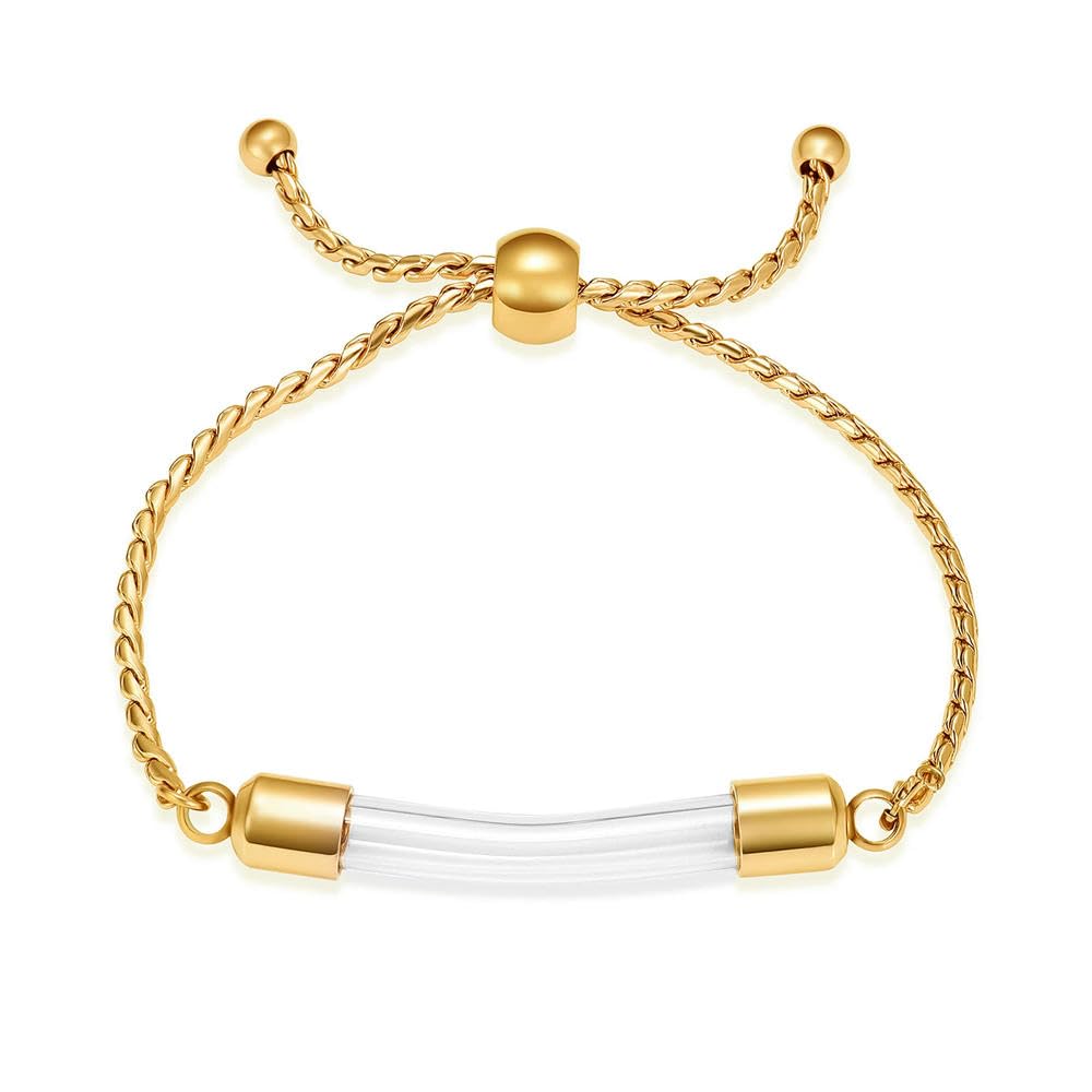 Bracelet urne pour cendres, bijou commémoratif doré mixte