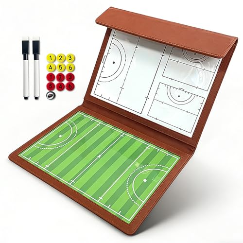 Tableau tactique magnétique de balle de hockey pliable avec marqueurs de joueurs