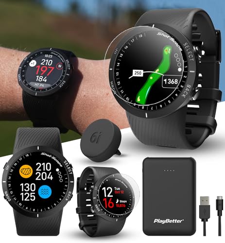 Shot Scope V5 Golf GPS Watch Bundle - Automatic Performance Tracking