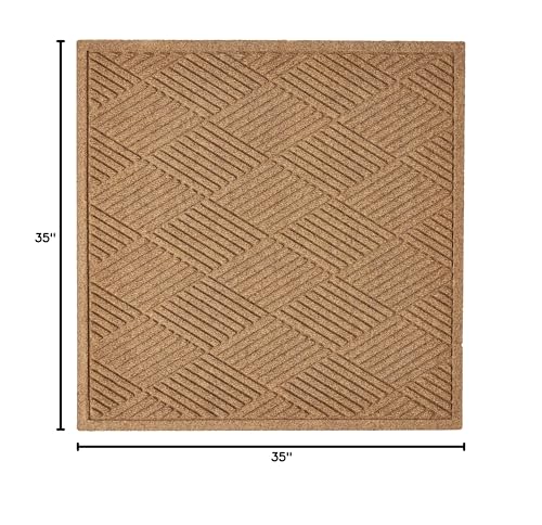 Hudson Exchange (35"x35", Camel Waterhog Diamond Fashion Square Floor Mat - Thumbnail 3