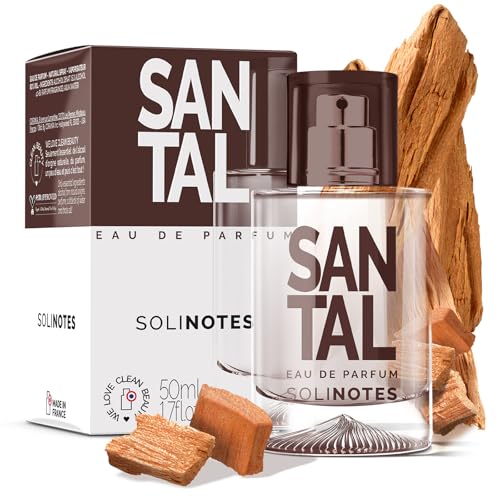 SOLINOTES Perfume Sándalo Blanco para Hombre – Eau de Parfum | Esencia floral delicada y tranquilizadora – Fabricado en Francia – Vegano – 50 ml
