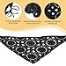 Xyulaan 2 Pcs Crochet Headbands for Women, Floral Bandana for Hair Scarf Headband, Black & White