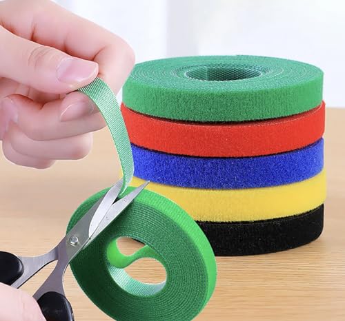 OFC Abraçadeiras Autoaderentes |rolo de 2 metros x 15mm |Abraçadeiras de fios e cabo |laço dupla fac