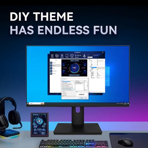 Image of Dioche 3.5 Inch IPS Monitor Display USB Powered Computer Temp Monitor High Compatibility Sub-Screen for PC Case CPU GPU Temperature Monitoring 320x480 Resolution DIY Theme Editing