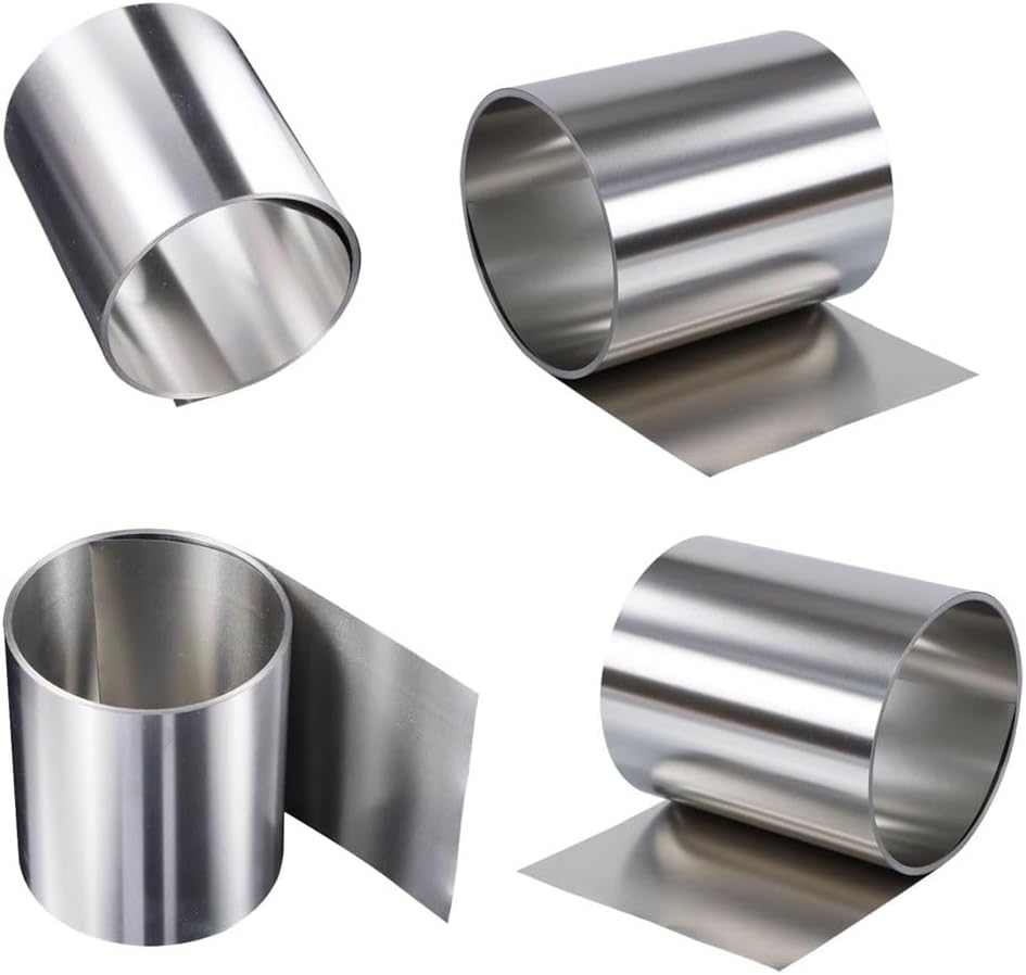 Stainless Steel Foil Roll， 50MM Thickness 0.1mm .2mm .3mm .4mm .5mm 1.0mm 304 Steel Sheet Thin Plate/Foil, 1pcs(Thickness 0.2mm)