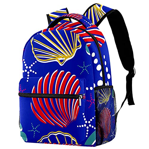 Sac à dos de voyage à motif coquillage festonné ultra pratique