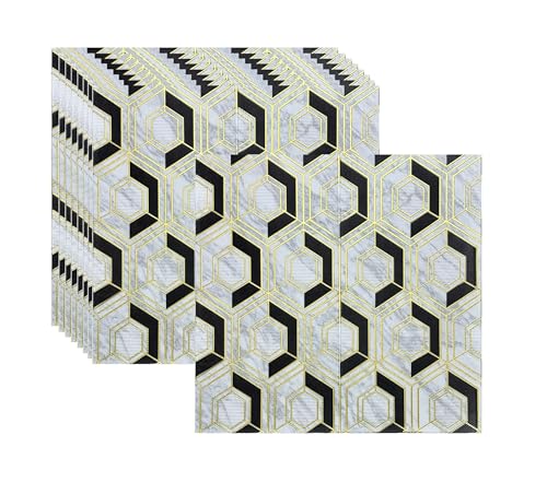 Image of CVD 3D PE Foam Self-Adhesive Wall Stickers | Golden Black Wallpaper for Home, Hotel, Living Room, Bedroom & Cafe | DIY Decorative Panel (70 x 70 cm, Approx. 5.8 Sq. Feet, 1 Piece)