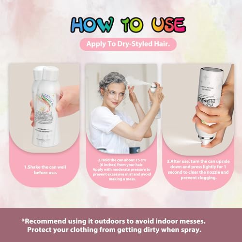 Spray Temporal Para Cabello Blanco 150ml miniatura 5