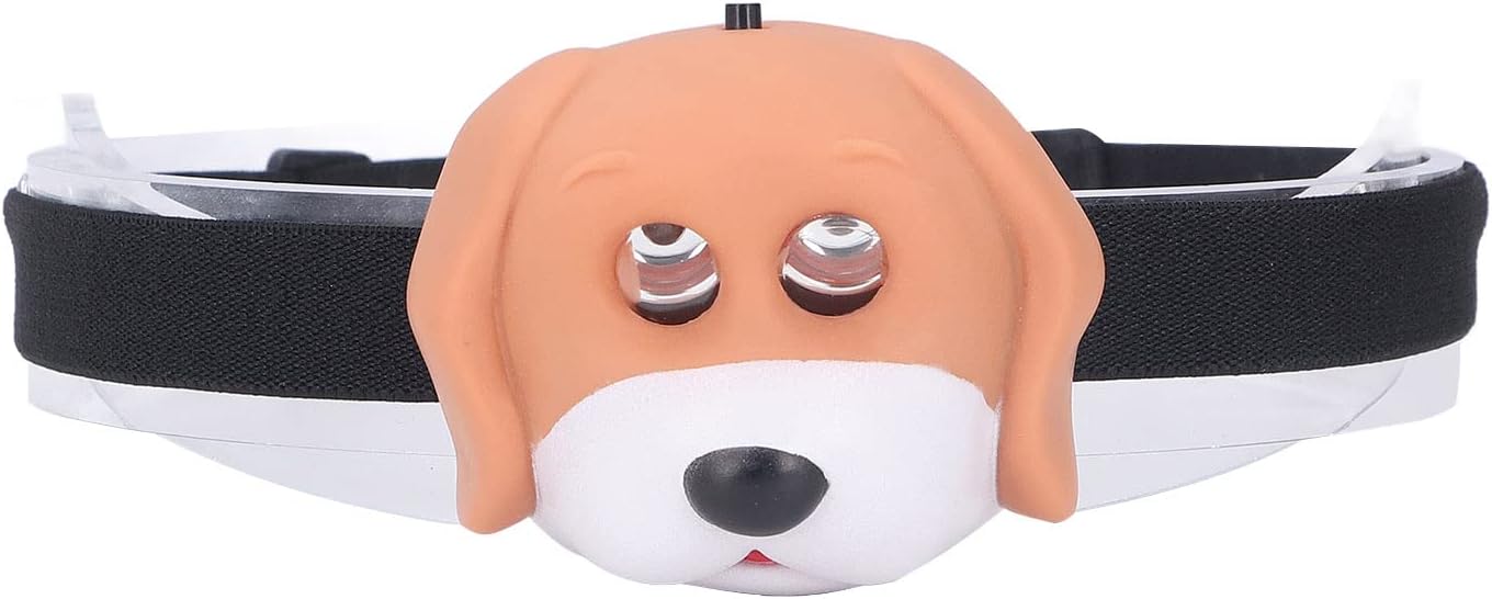 Headlamp, Cartoon LED Headlight Cute Dog Animal Headlamp Portable Eco