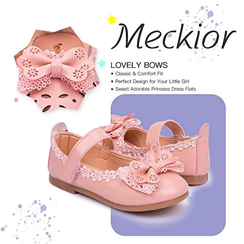 Sapatos de igreja Meckior Infantil Menina Mary Jane Ballerina sem cadarço Vestido de princesa Dança