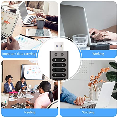 Unità USB sicura, chiavetta USB da 32 GB chiusa, chiavetta di promemoria con password, chiavetta con tastiera U Disk Flash