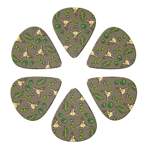 Lot de 6 médiators Skull of Bull And Cute Cactus pour guitare acoustique, guitare électrique, basse, ukulélé – fins… - Les Beatles, Paul McCartney, John Lennon, RIngo Starr, George Harrison Lot de 6 médiators Skull of Bull And Cute Cactus pour guitare acoustique, guitare électrique, basse, ukulélé - fins… – Image 5