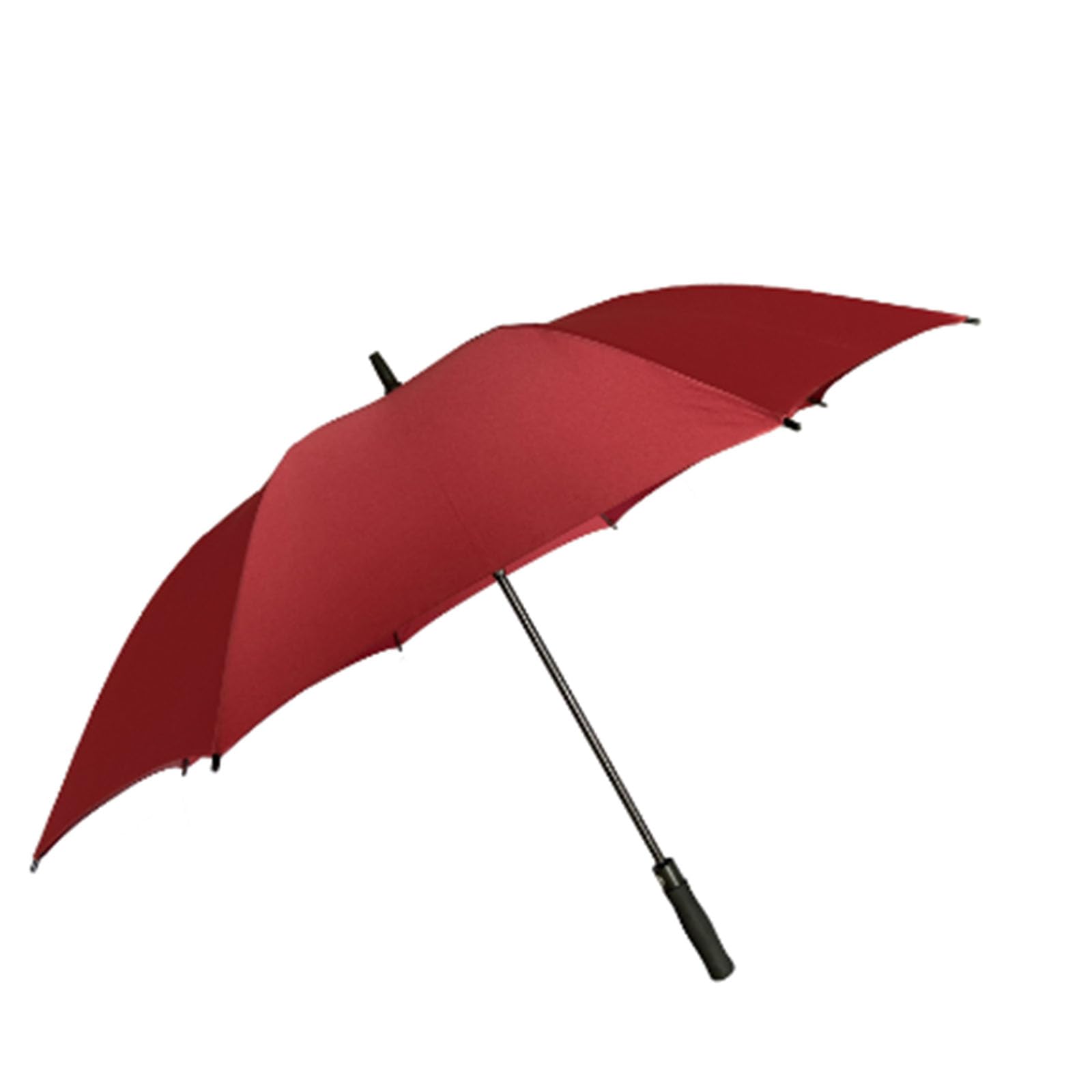 Kolorowy parasol golfowy z długim uchwytem, ​​parasol z prostym uchwytem z pełnym włóknem, przenośny duży podwójny parasol (wine red)